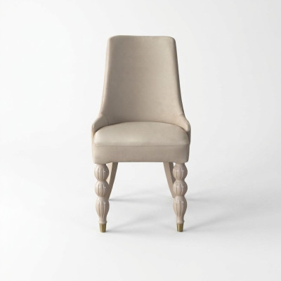 Moderne Esszimmerstühle Designer Küchenstühle x6 Beige Polsterstühle