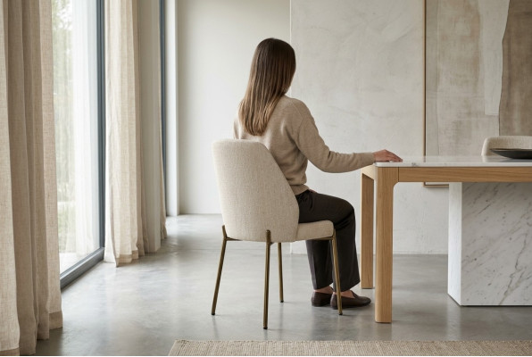 Exklusive Beige Esszimmerstühle Komplette x6 Polster Küchenstühle Set