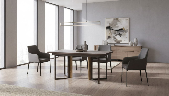 Esszimmertisch Esstisch Tisch Essecke Esszimmer Holz Holztisch Grau