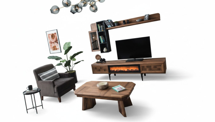Wohnzimmer Exklusive Garnitur Designer TV-Ständer Lowboard Couchtisch