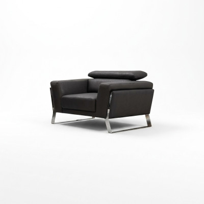 Wohnzimmer Schwarzer Sessel Clubsessel Relaxsessel Metall Einsitzer Neu