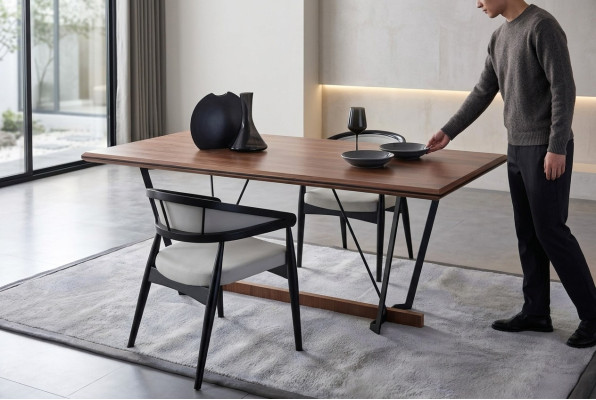 Esstisch Esszimmertisch Tisch Esszimmer Holztisch Braun Holz 180 cm