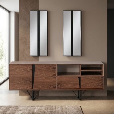 Anrichte Sideboard Schrank Kommode Holzschrank Braun Holz Esszimmer