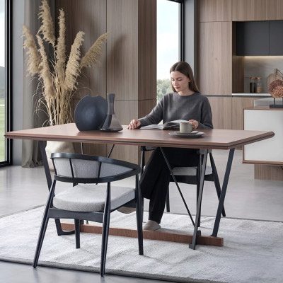 Esszimmertisch Holztisch Esstisch Tisch Esszimmer Braun Holz 180 cm