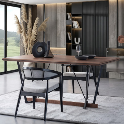 Esszimmertisch Holztisch Esstisch Tisch Esszimmer Braun Holz 180 cm