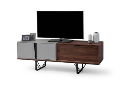 Wohnzimmer Sideboard TV Ständer RTV Lowboard Braun Holz Tisch Möbel