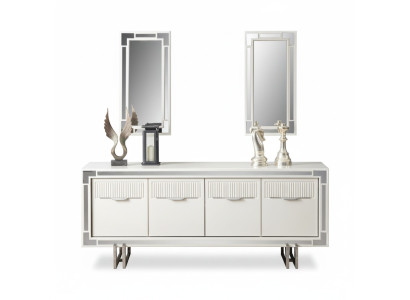 Anrichte Sideboard Weiß Schrank Kommode Holzschrank Holz Esszimmer