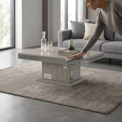 Luxus Sofatisch Couchtisch Kaffeetisch Beistelltisch Holz Weiß Tisch
