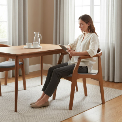 Stühle Sitzgarnitur Esszimmerstühle Küchenstühle Holzstühle Braun 4tlg