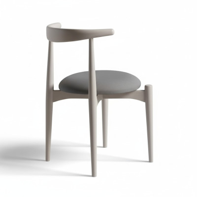 Küchenstuhl Esszimmerstuhl Holzstuhl ohne Armlehnen Beige Holz Modern