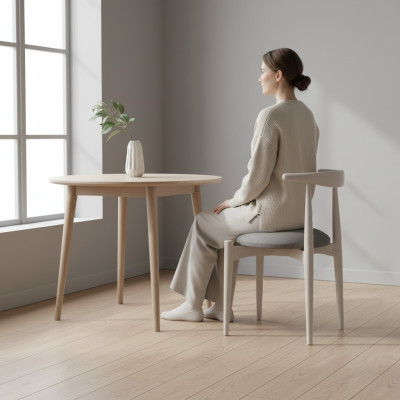 Sitzgarnitur Küchenstühle Esszimmerstühle Holzstühle 4tlg Stühle Beige