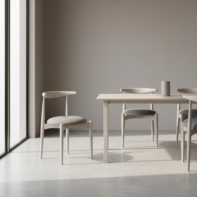 Sitzgarnitur Küchenstühle Esszimmerstühle Holzstühle 4tlg Stühle Beige