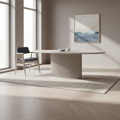 Essecke Essgruppe Esszimmer Esstisch Stühle 5tlg Beige Moderne Holz