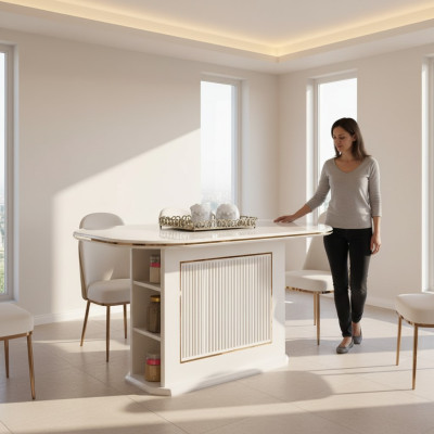 Modern Esszimmertisch Esstisch Tisch Holz Beige Esszimmer Holztisch