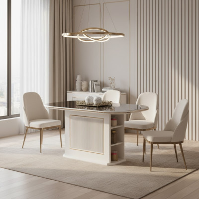 Modern Esszimmertisch Esstisch Tisch Holz Beige Esszimmer Holztisch