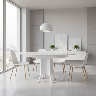 Ausziehbar Esstisch Esszimmertisch Holz Holztisch Tisch Weiß