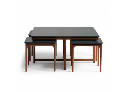 Gruppe Couchtische Beistelltische Kaffeetische Sofatische Holz Schwarz