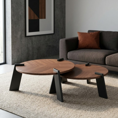 Sofatisch Couchtisch Kaffeetisch Beistelltisch Holz Braun Tisch Design