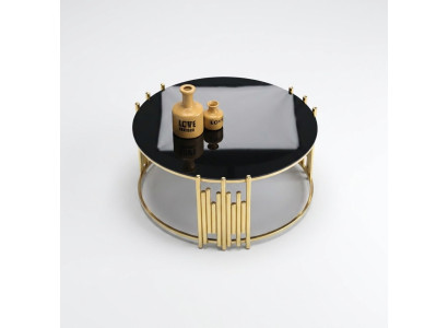 Wohnzimmer Couchtisch Tisch Kaffeetisch Beistelltisch Gold Sofatisch