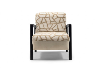 Sessel Ohrensessel Stoffsessel Beige Polster Wohnzimmer Einsitzer Sitz