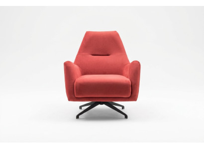Wohnzimmer Sessel Ohrensessel Stoffsessel Rot Polster Einsitzer Sitz