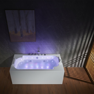 Whirlpool LED Wanne Spa Indoor Badewanne Whirlwanne Hydrotherapie
