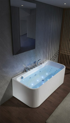 Badewanne Whirlpool Massagedüsen Led Ergonomisch Entspannung Wanne