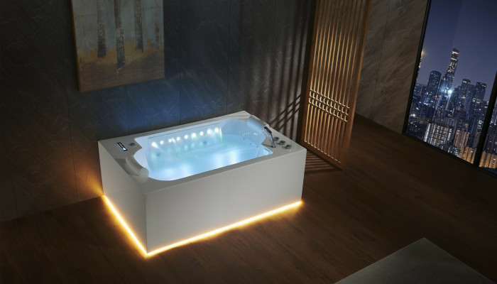 Badewanne Wanne Indoor Whirlpool Badewanne Spa Wanne LED 180x120