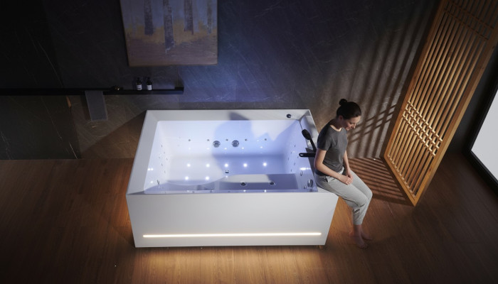Whirlpool Badewanne Zimmer Wanne Wasserstrahlen Massagedüsen