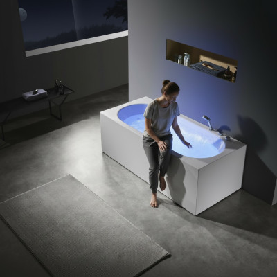 Luxus Wanne Whirlpool Sprudel Massagedüsen Badewanne Whirlwanne LED