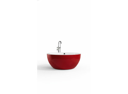 Freistehende Badewanne Wanne Standbadewanne Runder Rot Modern Bad