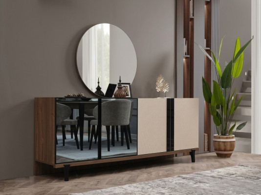 Anrichte Sideboard Holzschrank Kommode Schrank Braun Holz Esszimmer