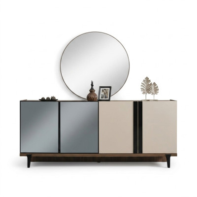 Anrichte Sideboard Holzschrank Kommode Schrank Braun Holz Esszimmer