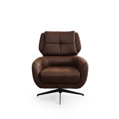 Wohnzimmer Sessel Ohrensessel Stoffsessel Stoff Braun Sitzer Einsitzer