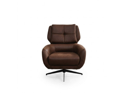 Wohnzimmer Sessel Ohrensessel Stoffsessel Stoff Braun Sitzer Einsitzer