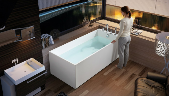Luxus Badewanne Badezimmer Acryl Wanne 140x70 Wannen Komplett Design