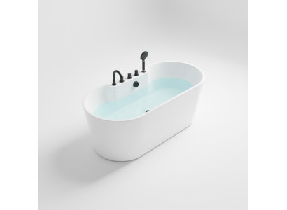 Zeitgenössisch Wanne Acryl Badewanne Badezimmer Weiß Standbadewanne