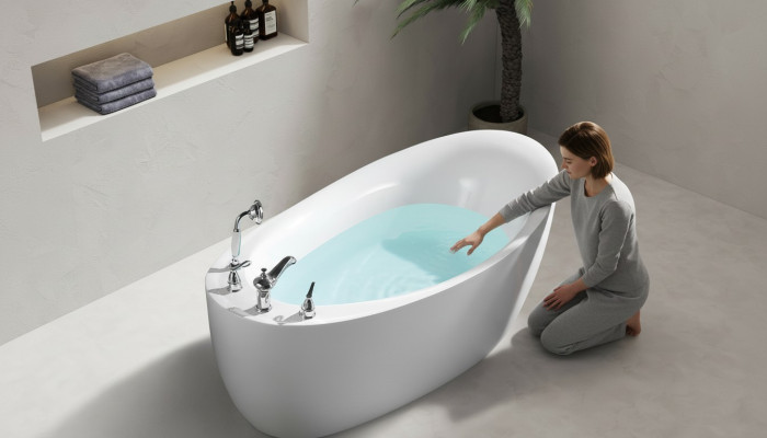 Badewanne Ovale Wanne Badewannen Freistehende 160x80 Armaturen Komplett