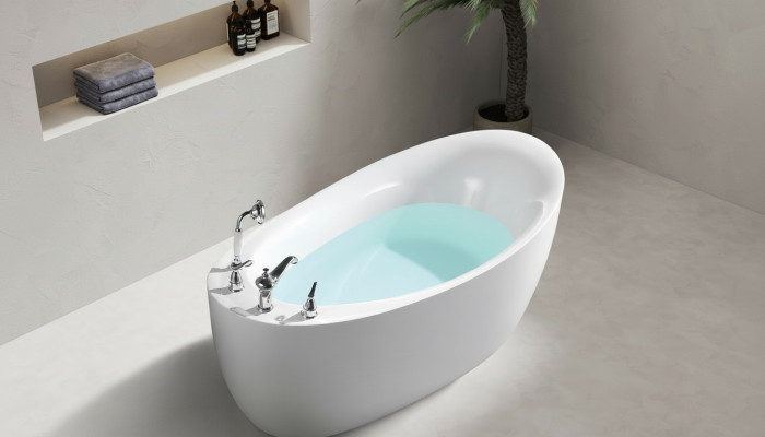 Badewanne Ovale Wanne Badewannen Freistehende 160x80 Armaturen Komplett