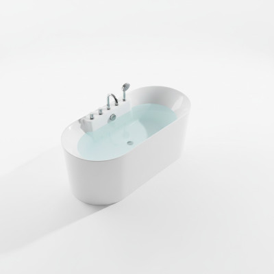 Standbadewanne Badezimmer Acryl Badewanne Wanne Weiß Zeitgenössisch