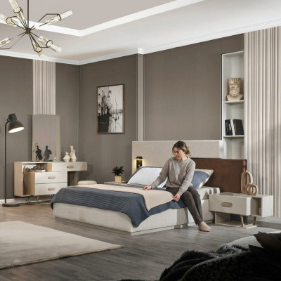 Komplette Schlafzimmer Möbel Designer Schlafbett Moderner Schminktisch