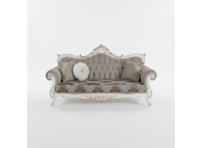 Klassisches Sofa mit Chesterfield-Design für den Wohnbereich Grauer Wohnbereich