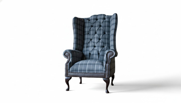 Ohrensessel Chesterfield Sessel Couch 1 Sitzer Sofa Textil Couchen Stoff