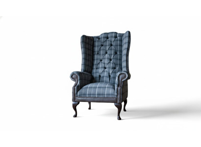Ohrensessel Chesterfield Sessel Couch 1 Sitzer Sofa Textil Couchen Stoff