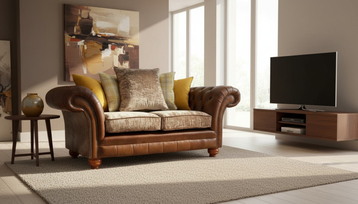 Sofa 2 Sitzer Klassische Chesterfield Couchen Polster Zweisitzer Sitz