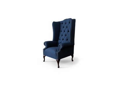 Chesterfield Ohrensessel Relax Sessel Stuhl Polster Stoff Textil 1 Sitz