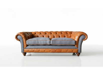 Sofa Luxus Leder Chesterfield Couch Sofas Polster 3 Sitzer Design Neu