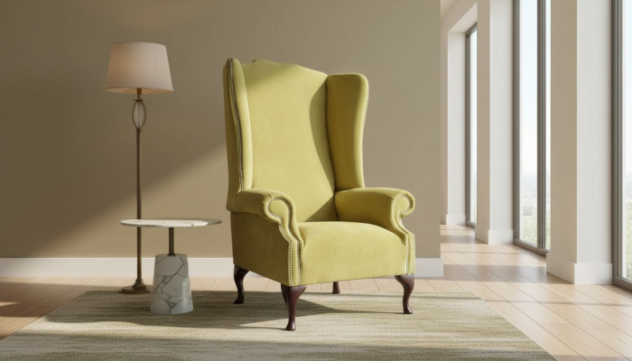 Sessel Textil Stoff Ohrensessel Möbel Neu Wohnzimmer Modern Luxus Design
