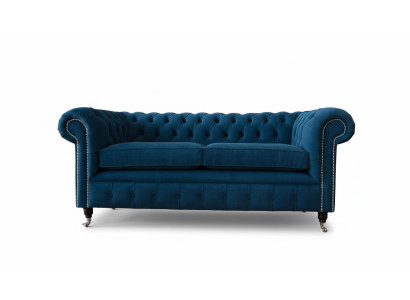 Sofa 3 Sitzer Couch Chesterfield Polster Sitz Stoff Textil Design Neu