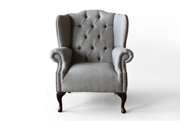Luxus Polster Klassische Chesterfield Sessel Ohrensessel Einsitzer Neu